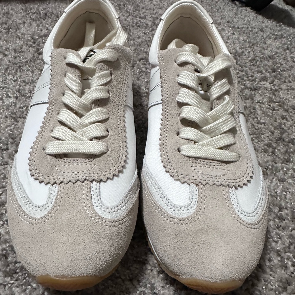 Tory Burch Women's Hank Mixed Leather Retro Sneakers